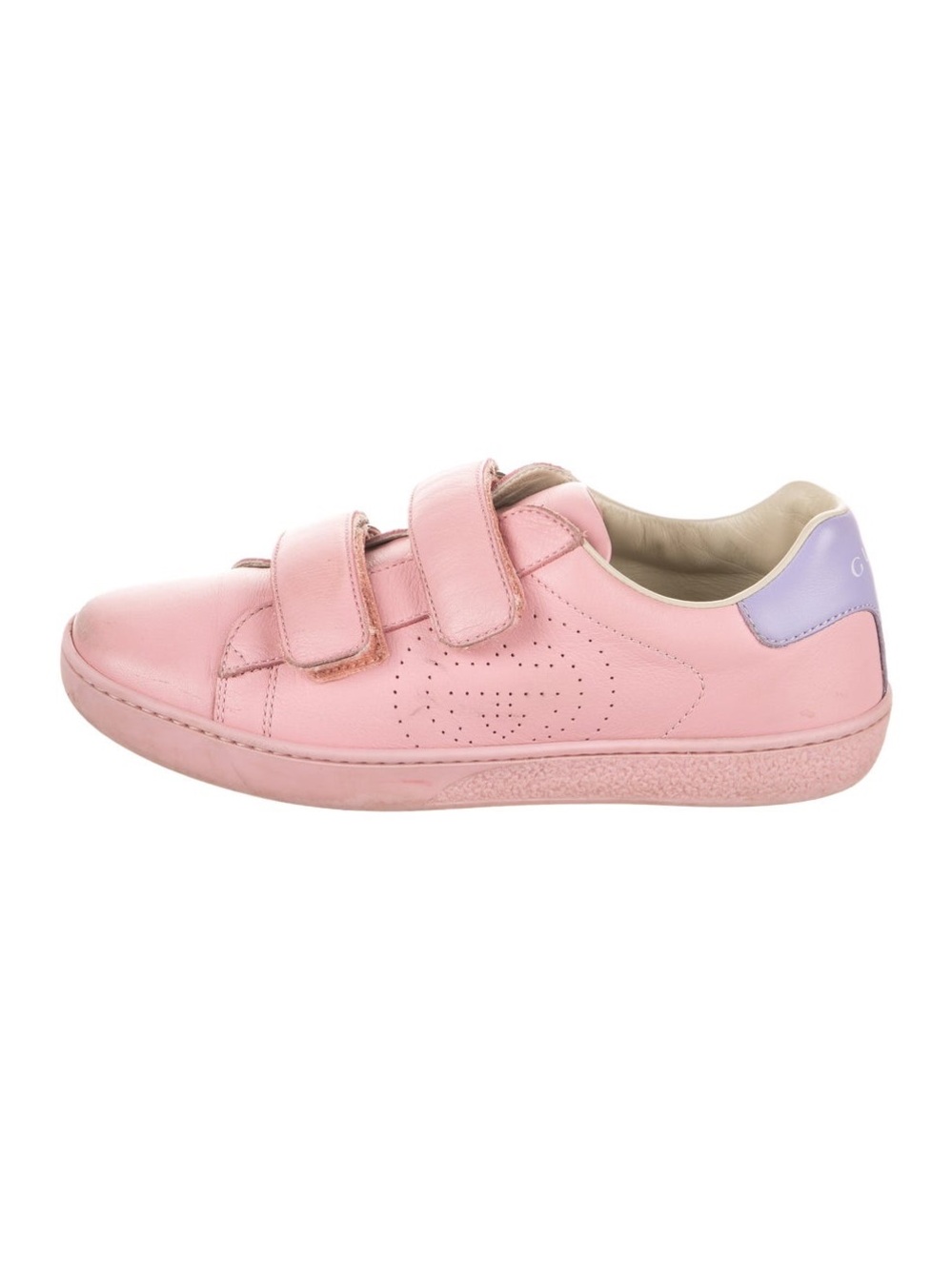 Girls Gucci Sneakers Authentic Pink & Purple Velcro Leather Euro size 31 💕